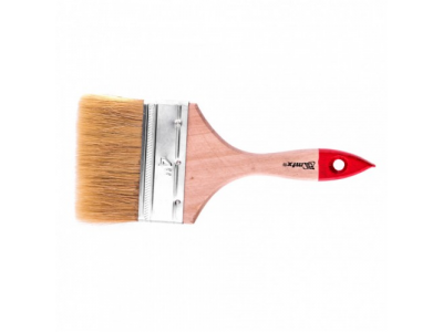 Кисть плоская "Стандарт" 4", натуральная щетина, деревянная ручка Mtx