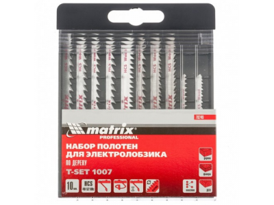 Набор полотен для электролобзика по дереву, 10 шт, T-SET1007 Matrix