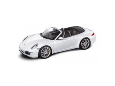 Модель автомобиля Porsche 991 Carrera S Cabriolet, White, 2012 от VAG Модель автомобиля Porsche 991 Carrera S Cabriolet, White, 2012