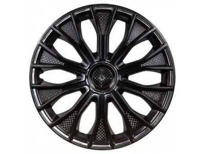 Колпаки колесные 14 дюймов Волтек, черный глянец, карбон