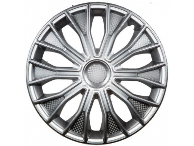 Колпаки колесные 15 дюймов Волтек, серебристый, карбон