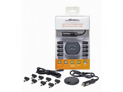 Зарядник для ноутбука AIRLINE универсальный 90Вт (адаптер USB)